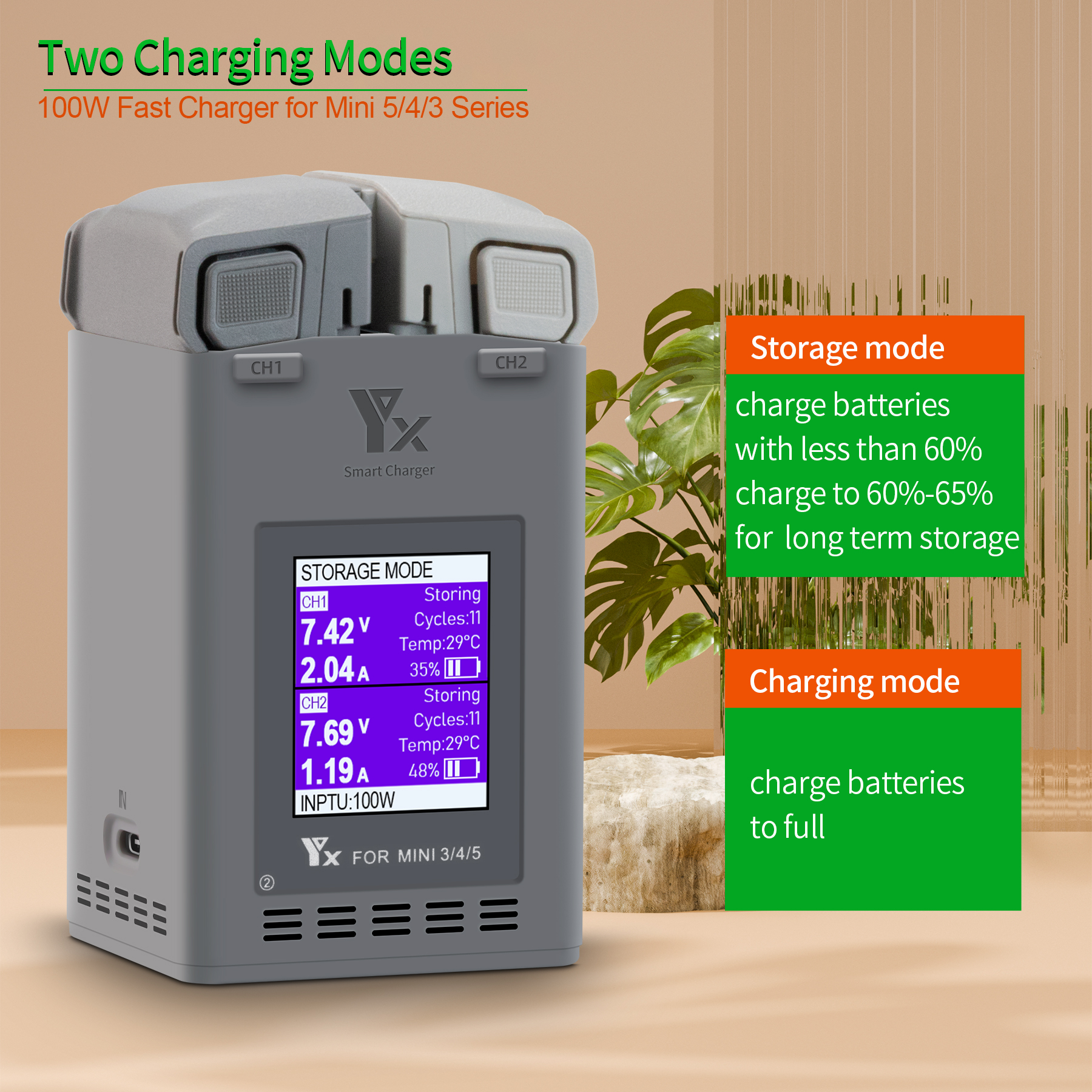Drone Power Bank - 100W Intelligent Battery Charger for DJI