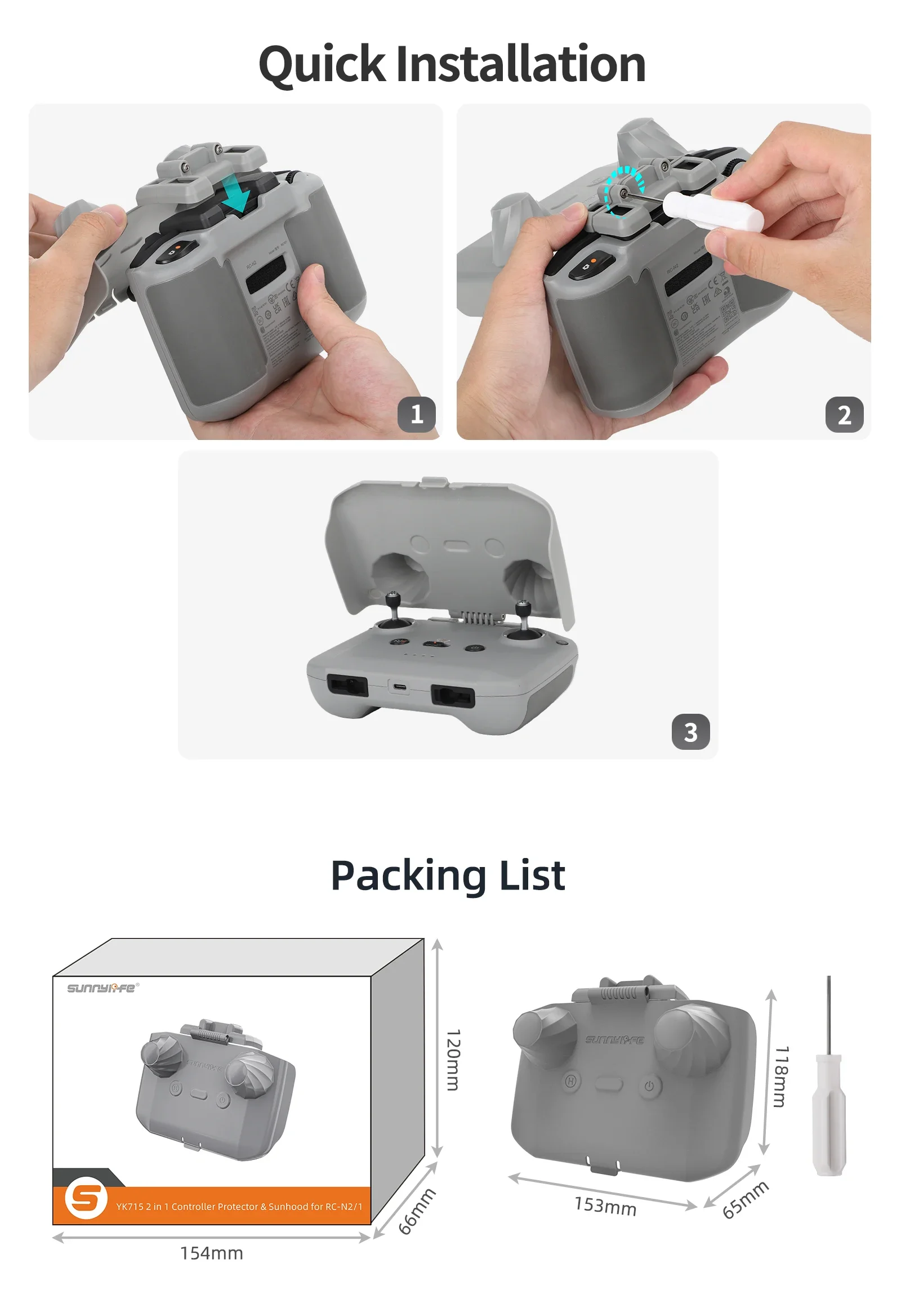 2 in 1 Controller Protector Su - Drone Controller Hood บทวิจารณ์และราคา