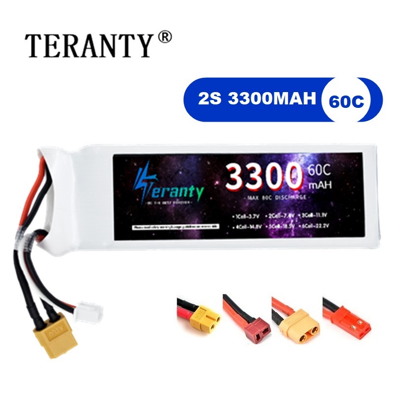 2S 7.4V LiPo Battery 3300mAh 6 - Drone Battery Adapter บทวิจารณ์และราคา