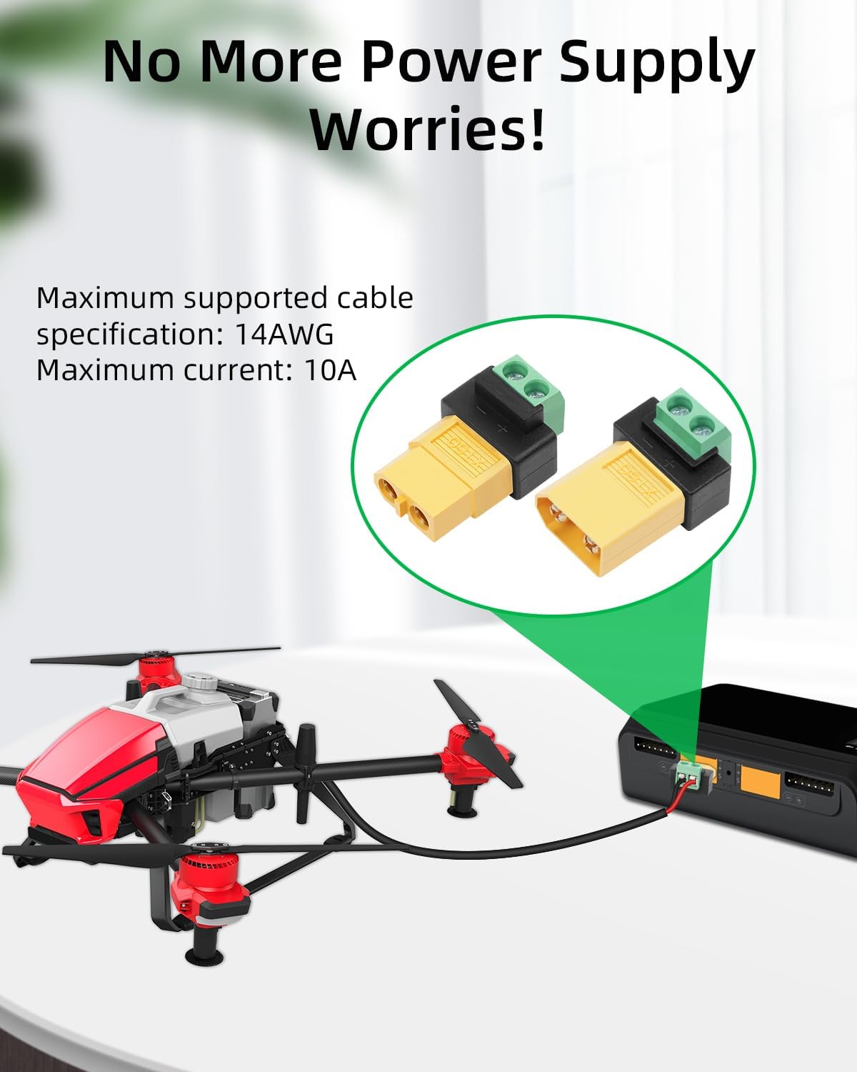 2 Pin XT60 Solderless Male Fem - Drone Solar Charger บทวิจารณ์และราคา