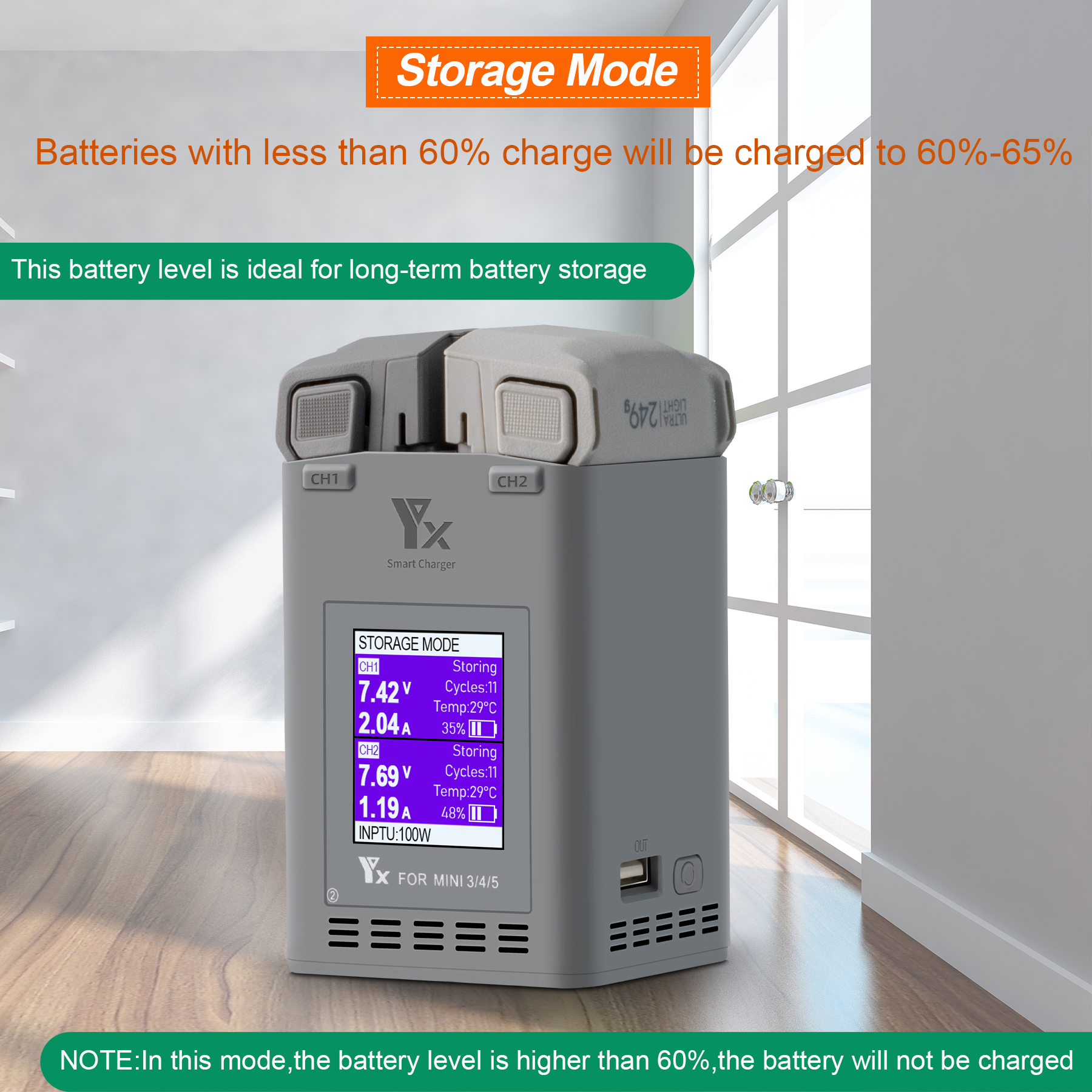 100W Intelligent Battery Charg - Drone Power Bank บทวิจารณ์และราคา