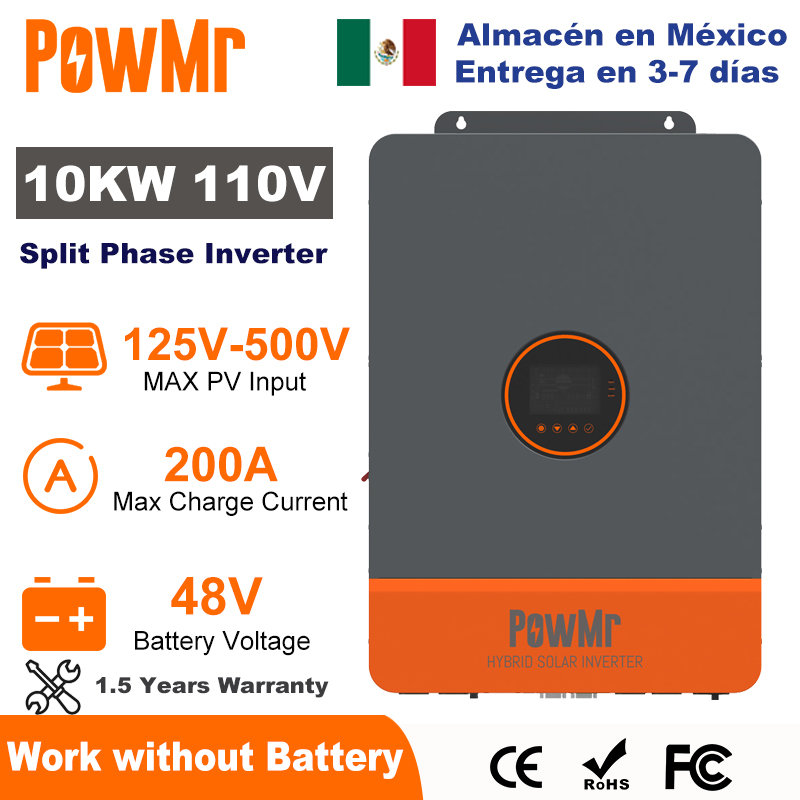 PowMr 10KW Split Phase Inverte - Drone Solar Charger บทวิจารณ์และราคา