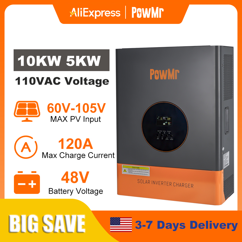PowMr 10KW 5KW Split Phase Inv - Drone Solar Charger บทวิจารณ์และราคา